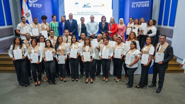 Infotep certifica a nuevos defensores de la niñez en diplomado sobre erradicación del trabajo infantil