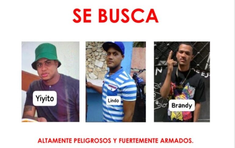Policía busca a “Yiyito”, “Lindo” y “Brandy” por muerte de dos hombres en San Cristóbal