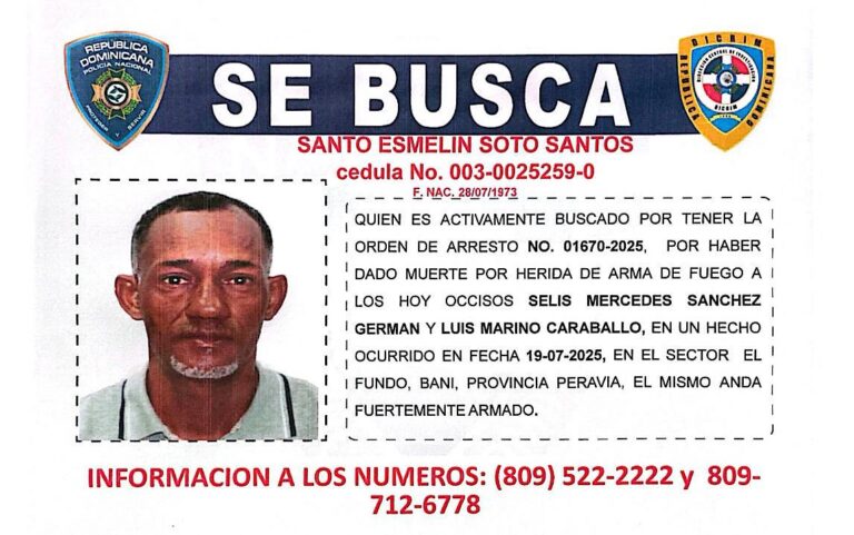 Apresan hombre acusado de matar expareja y a otro hombre en Baní