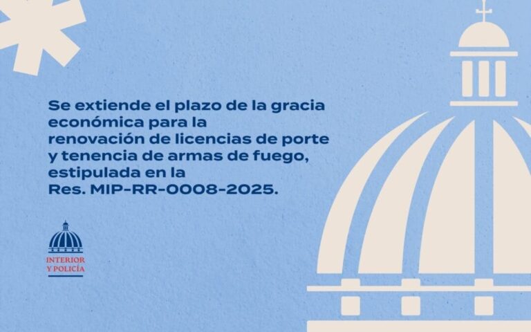 Se extiende el plazo de la gracia económica para la renovación de licencias de porte y tenencia de armas de fuego