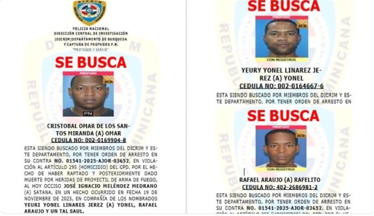 Identifican implicados en secuestro y asesinato de hombre en Los Novas, San Cristóbal