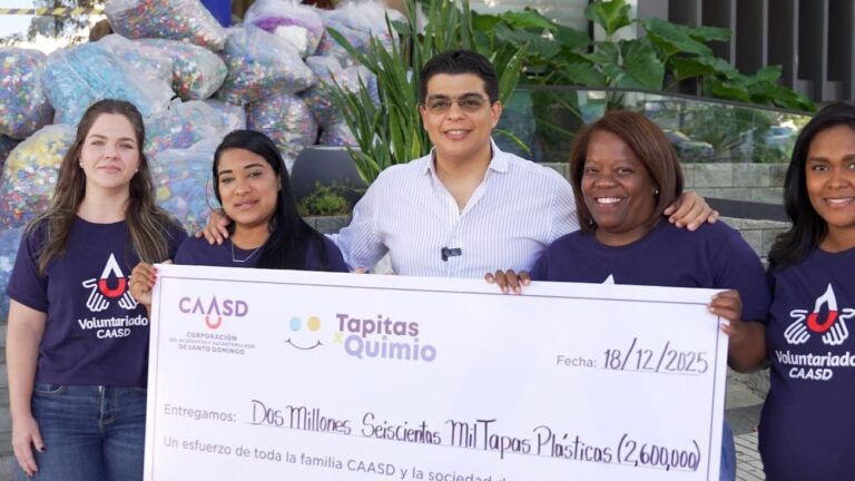 Caasd recolecta 2.6 millones de tapitas para apoyar tratamientos de quimioterapia infantil