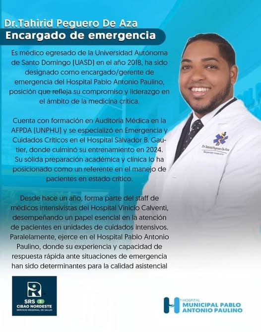 Dr.Tahirid Peguero De Aza Dr.Tahirid Peguero De Aza